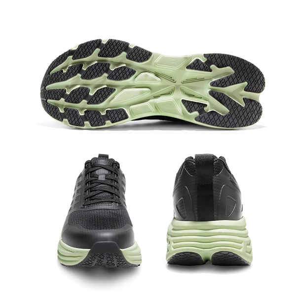 [ActiveFloat] Men's Breathable Athleisure Running Shoes - BLACK/GREEN - 3